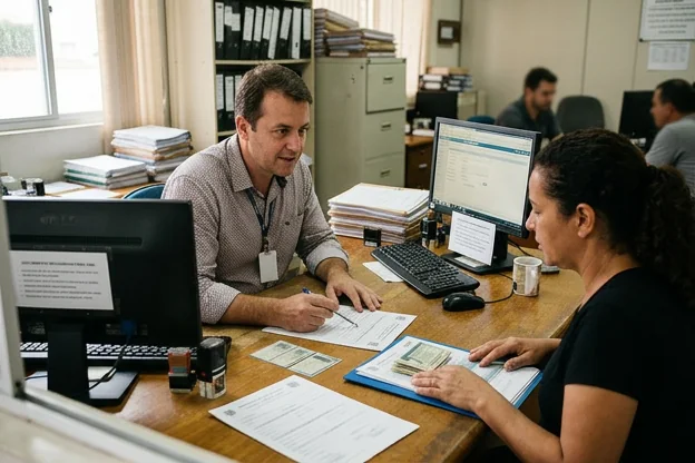 Despachante em Camboriú ajudando cliente com renovação de CNH.